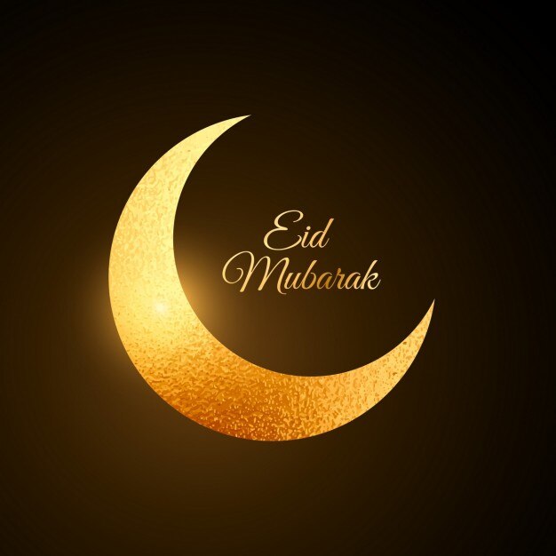 Golden eid festival moon background