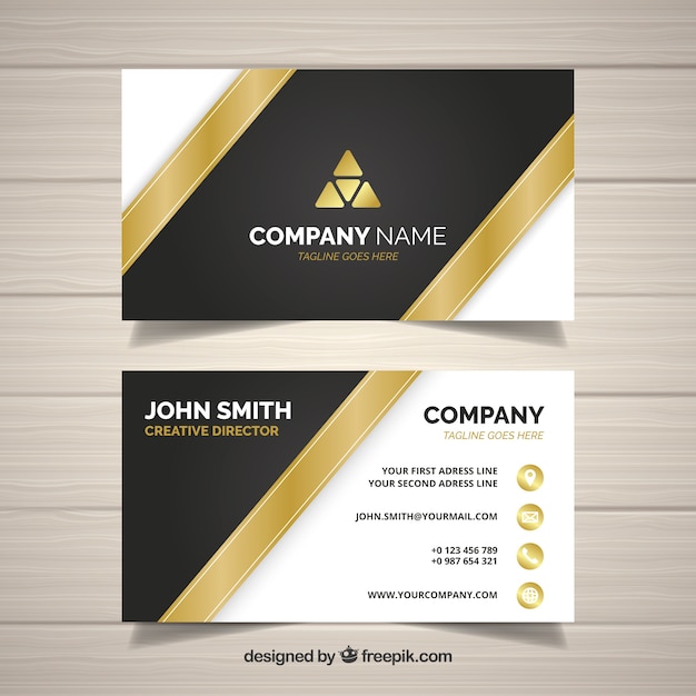 Golden elegant business card