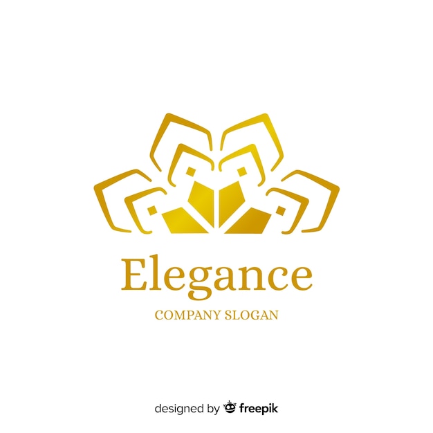 Free vector golden elegant business logo template