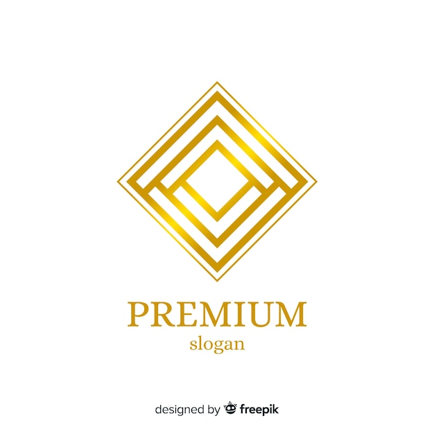 Free vector golden elegant business logo template