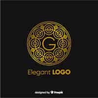 Free vector golden elegant business logo template