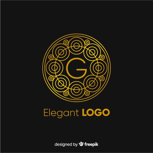 Golden elegant business logo template