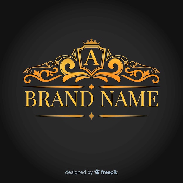 Free vector golden elegant corporative logo template