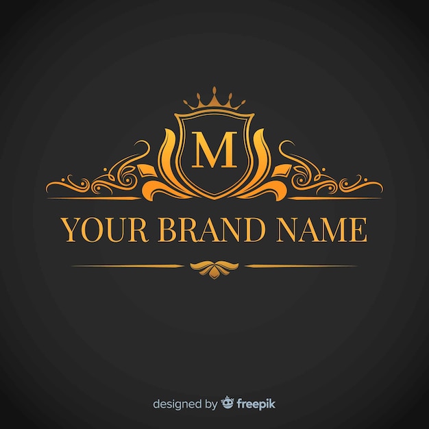 Free vector golden elegant corporative logo template