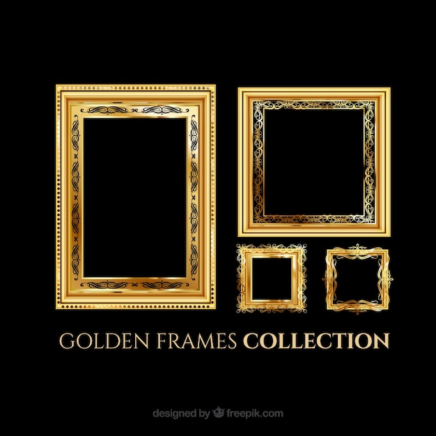 Golden elegant frames
