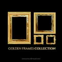 Free vector golden elegant frames