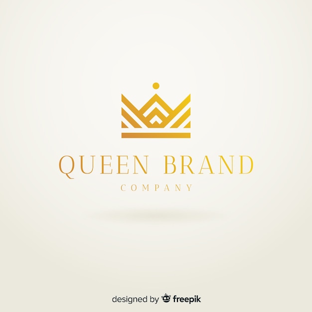 Golden elegant logo flat style