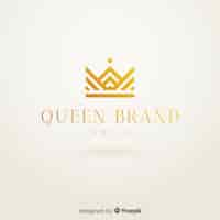 Free vector golden elegant logo flat style