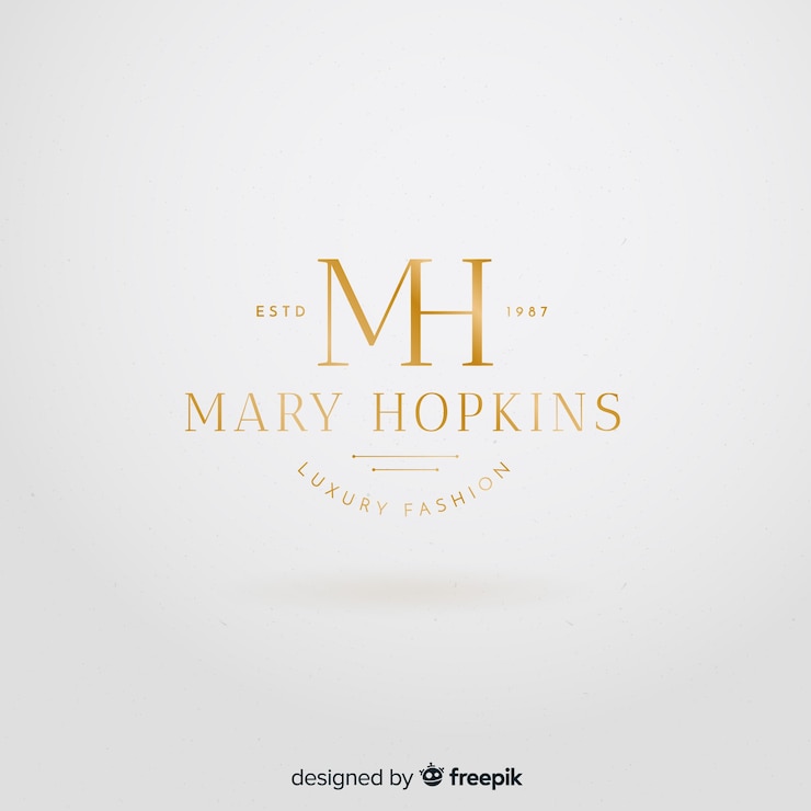 Free Vector golden elegant logo flat style