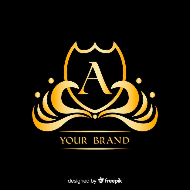 Free vector golden elegant logo template