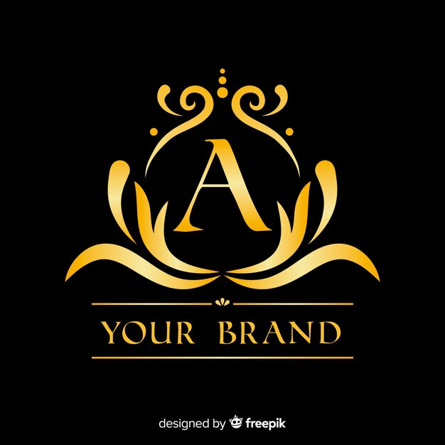 Golden elegant logo template