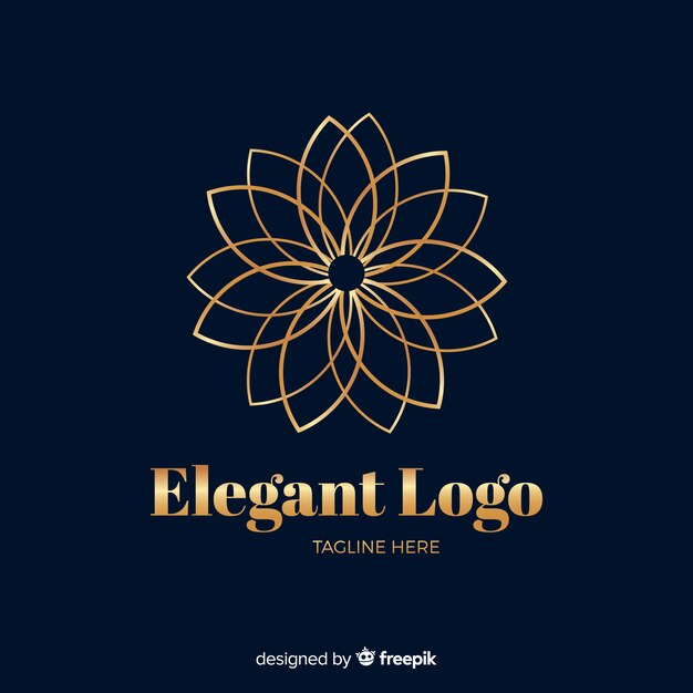 Golden elegant logo template