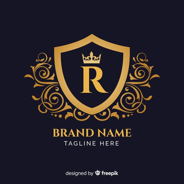 Golden elegant logo template