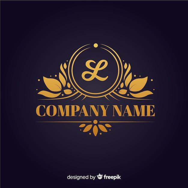 Free vector golden elegant logo template