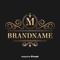 Free vector golden elegant logo template