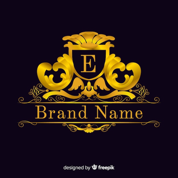 Free vector golden elegant logo template