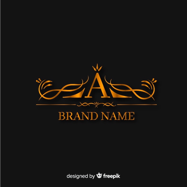 Золотой элегантный шаблон логотипа