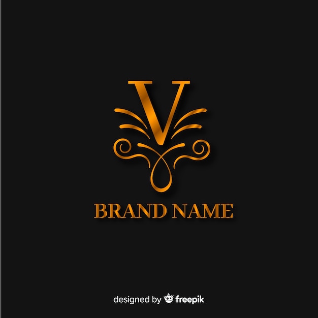 Free vector golden elegant logo template