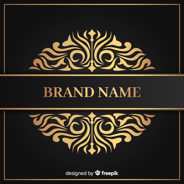 Free vector golden elegant luxury logo template