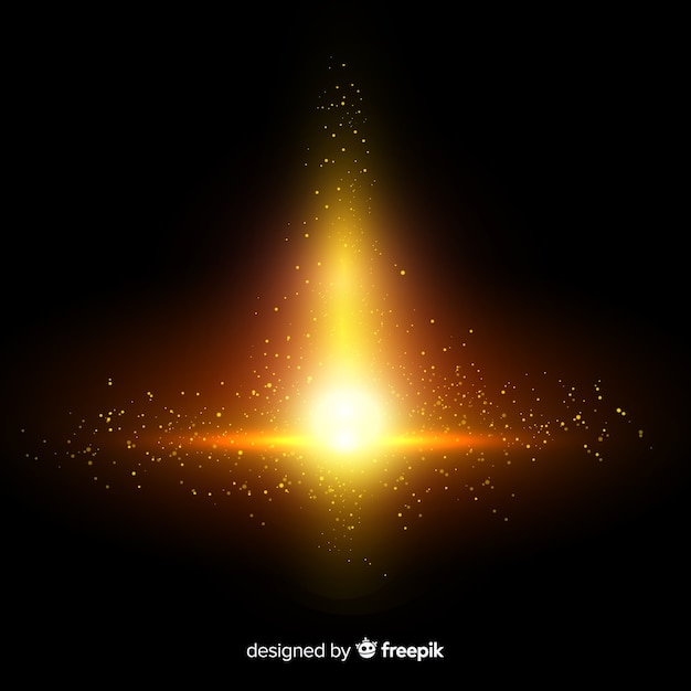 Free vector golden explosion particles effect