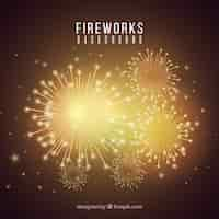 Free vector golden firework background