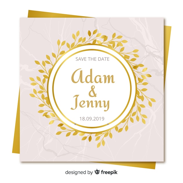 Golden floral cards