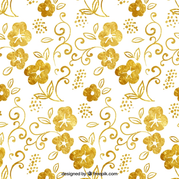 Golden floral pattern