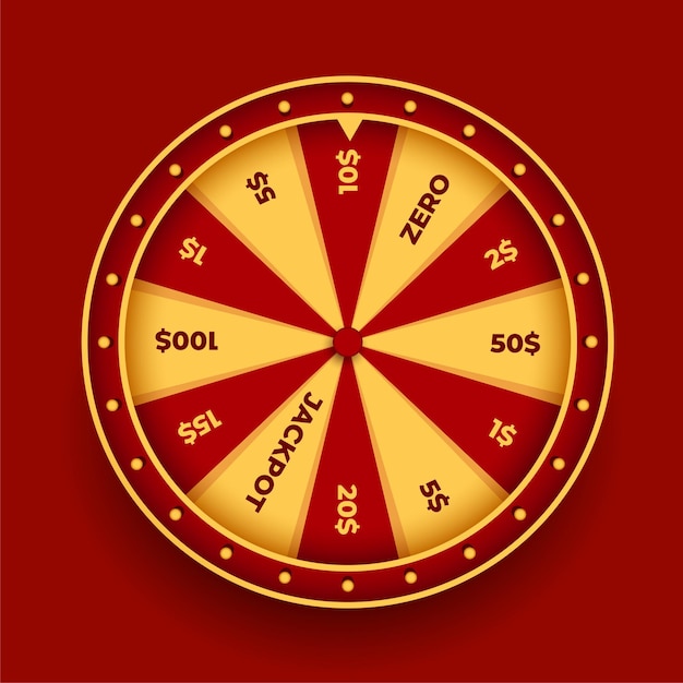 Golden fortune wheel gambling background circle of luck