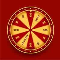 Бесплатное векторное изображение Золотое колесо удачи азартные игры фон круг удачи