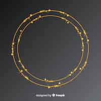 Бесплатное векторное изображение Золотая рамка круг