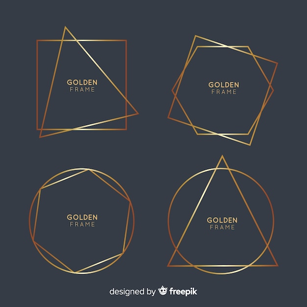 Free vector golden frame collection