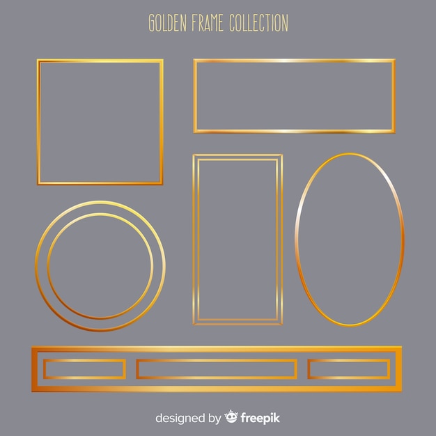 Free vector golden frame collection