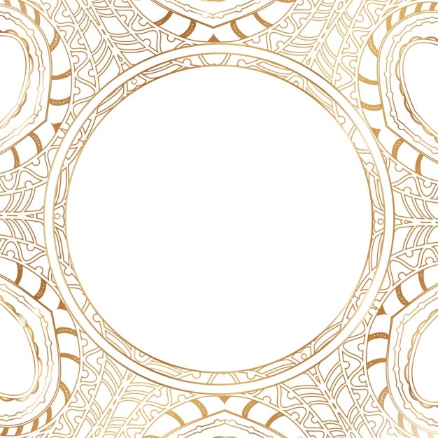 Free vector golden frame design