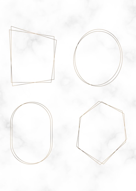 Free vector golden frame set