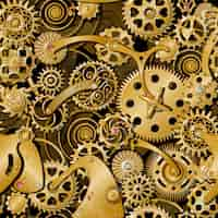 Free vector golden gears pattern