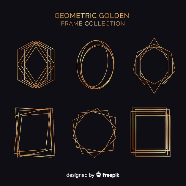 Golden geometric frame pack