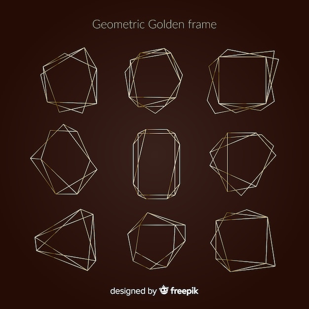 Pacchetto cornice geometrica dorata