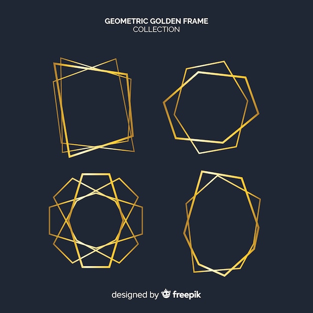 Золотые геометрические рамки