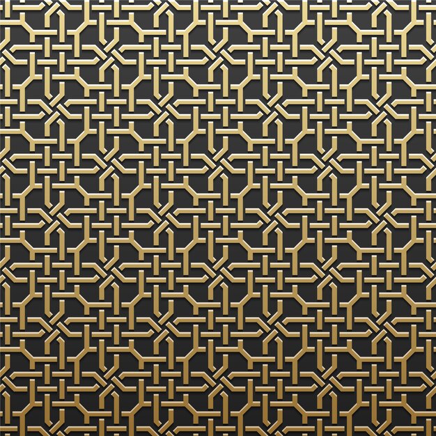 Golden geometric pattern background