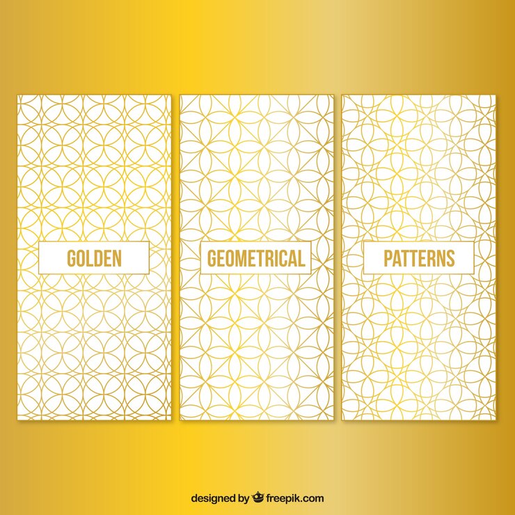 Free Vector golden geometrical pattern