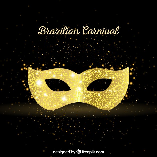 Golden/glitter brazilian carnival mask