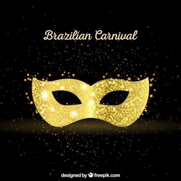 Golden/glitter brazilian carnival mask