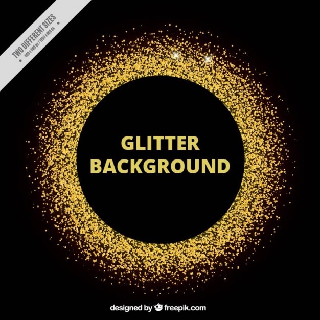 Free vector golden glitter circle background