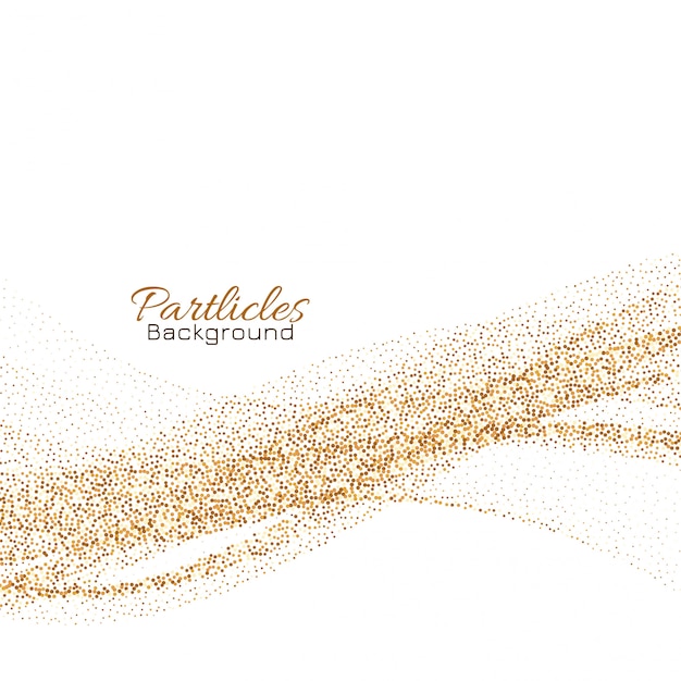 Golden glitter particles flowing background