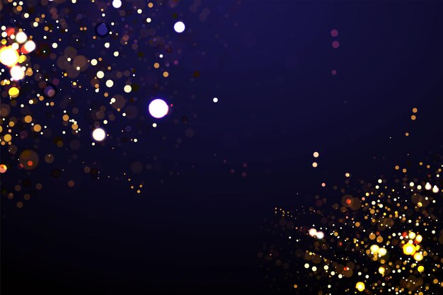 Золотая блестящая текстура Сверкающая снежная пыль падает Шаблон для новогодних и рождественских открыток Сияющий векторный фон для обложки роскошное приглашение на день рождения или праздничные открытки сертификат