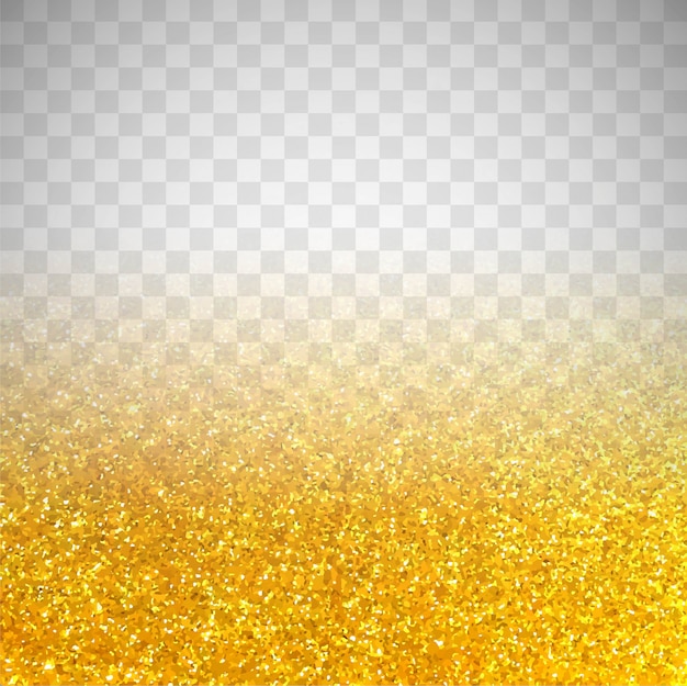 Free vector golden glitter on transparent background