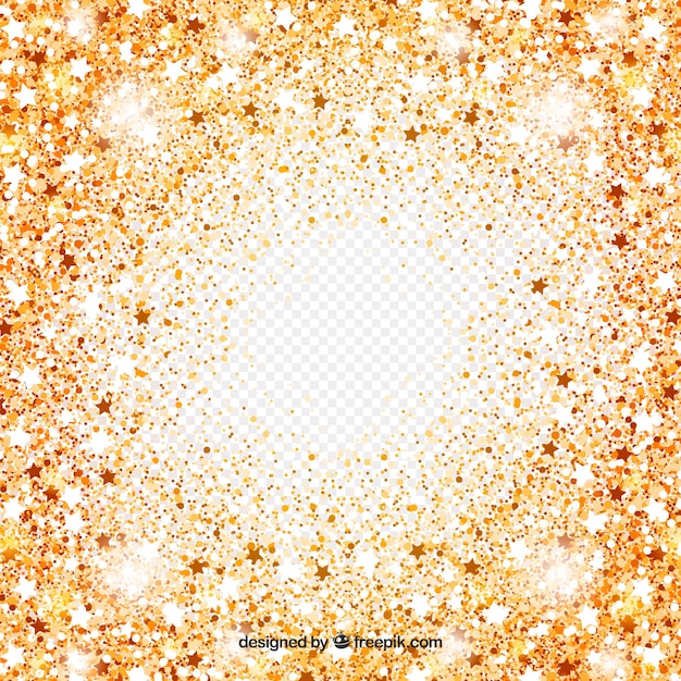 Free vector golden glitter transparent background