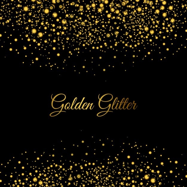 Free vector golden glitters background