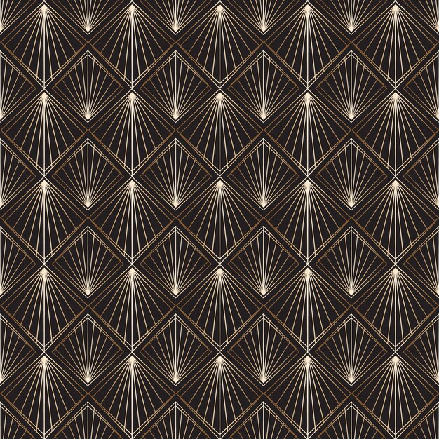 Golden gradient art deco pattern