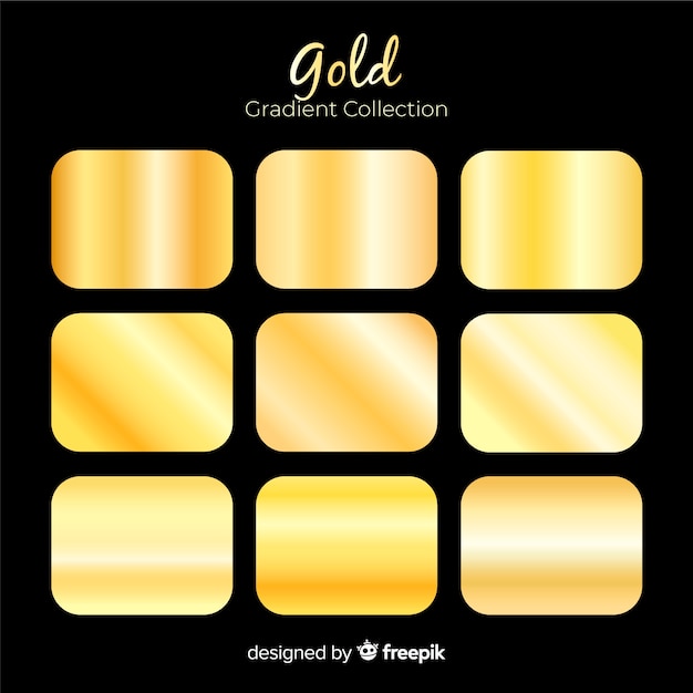 Free Vector golden gradient collection